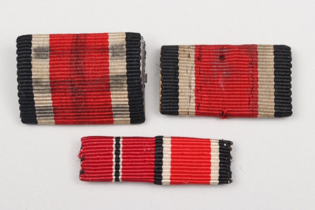 3 + 1939 Iron Cross 2nd Class ribbon bars
