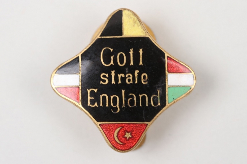 WWI anti-England propaganda pin