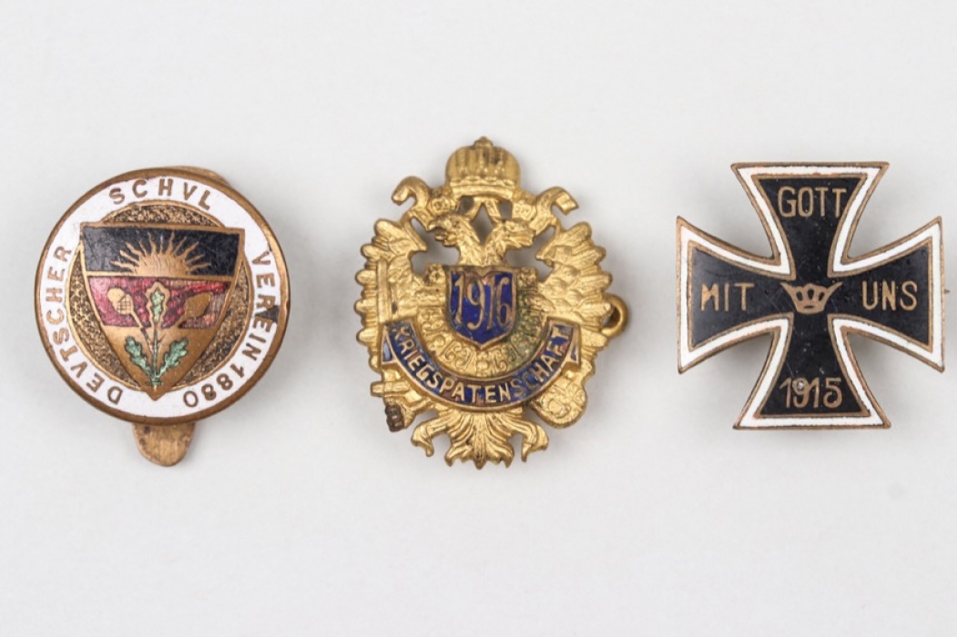 Imperial Germany - 3 enamel patriotic badges