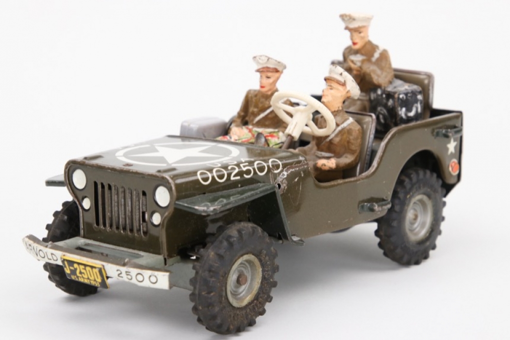 Arnold 2500 US-Army toy Jeep with figures