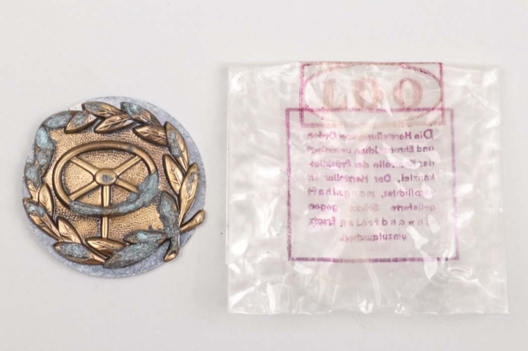 Wehrmacht driver's badge in bronze in LDO bag