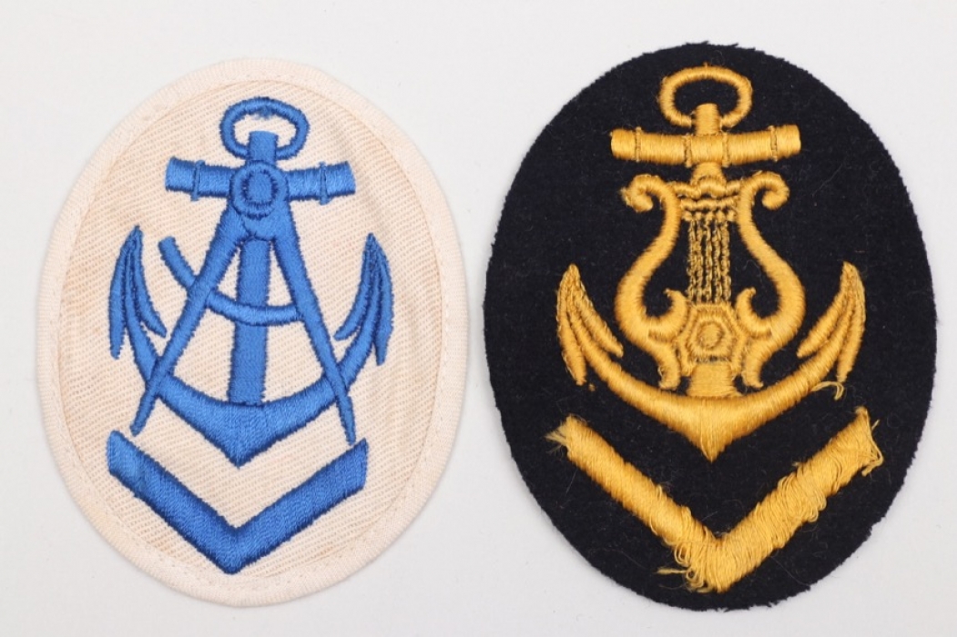 2 + Kriegsmarine sleeve trade patches