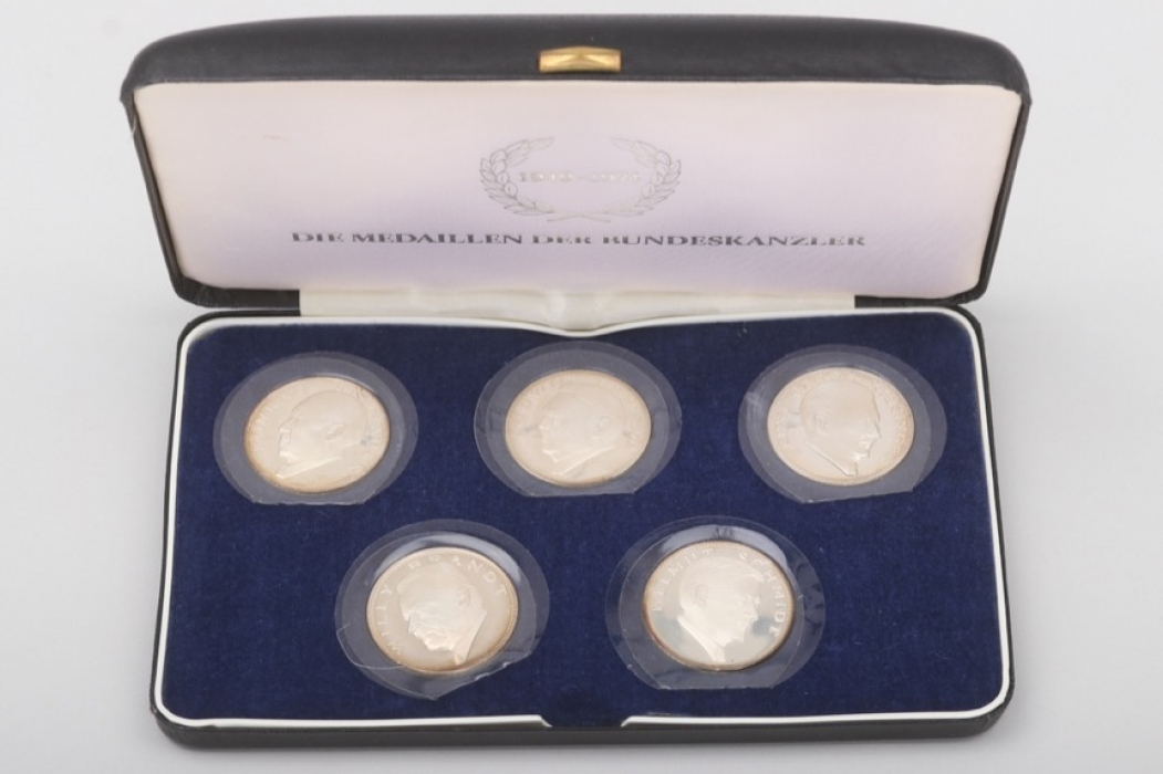 1949-1979 "Die Medaillen der Bundeskanzler" silver coins in case