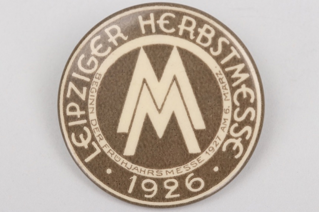 1926 LEIPZIGER HERBSTMESSE badge