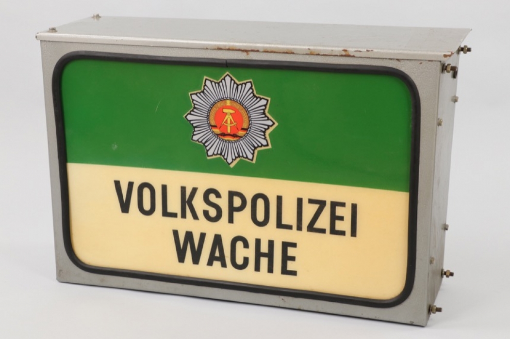 East Germany - "Volkspolizei Wache" lighted police station sign