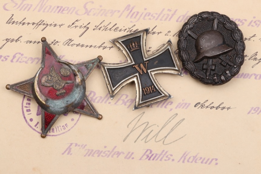 1914 Iron Cross 1st Class recipient medal grouping