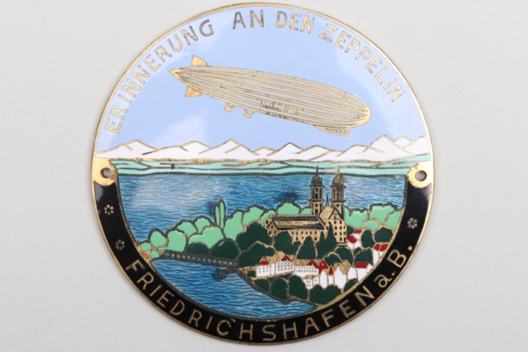 Zeppelin enamel commemorative plaque - Friedrichshafen