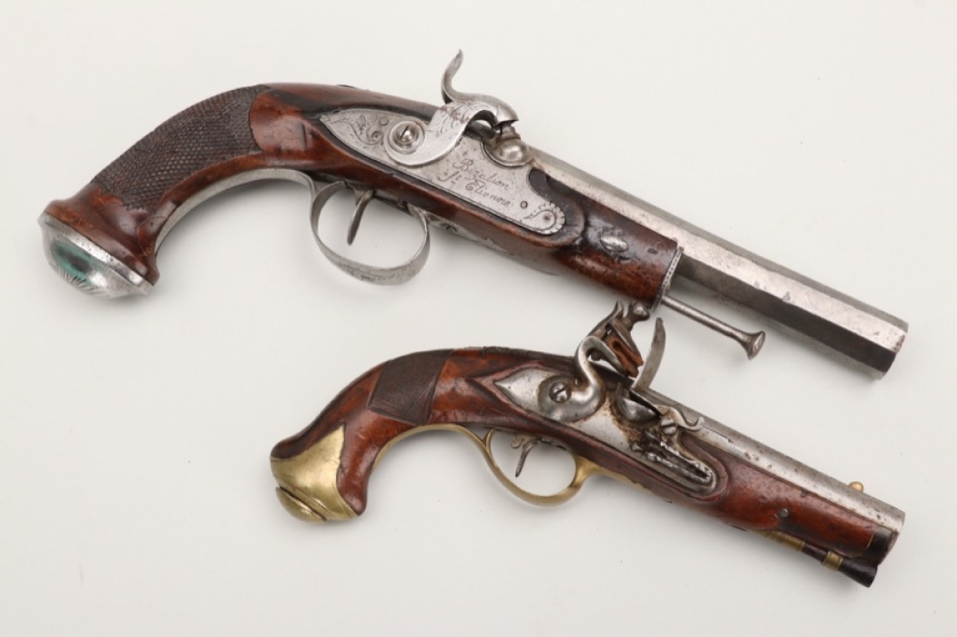 2 + early 19th century flintlock pistols