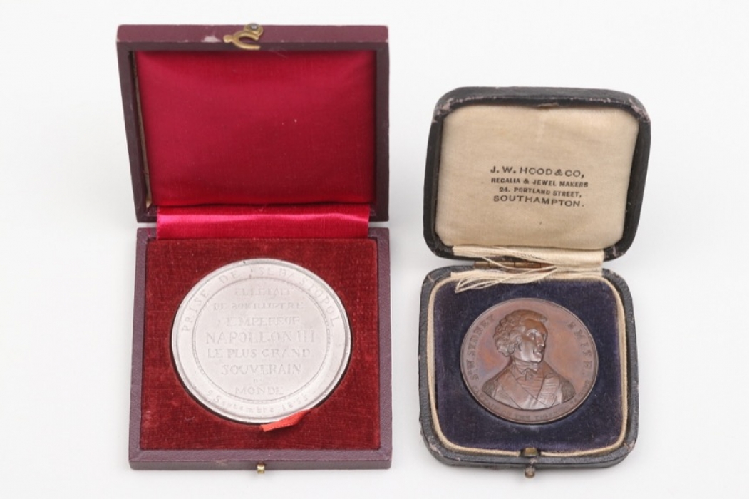 2 + France - Great Britain - Cased Medals