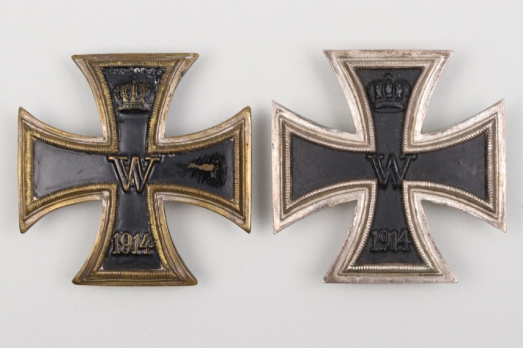 2 + 1914 Iron Crosses 1st Class - brass core