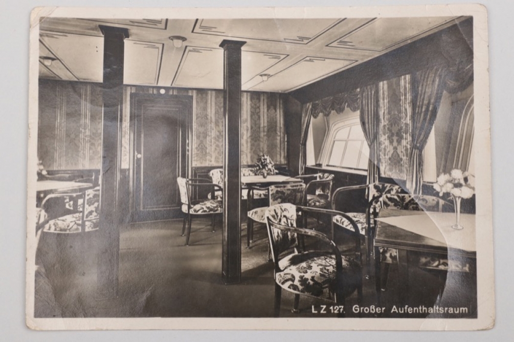 1928 Graf Zeppelin postcard - stamped "on board"