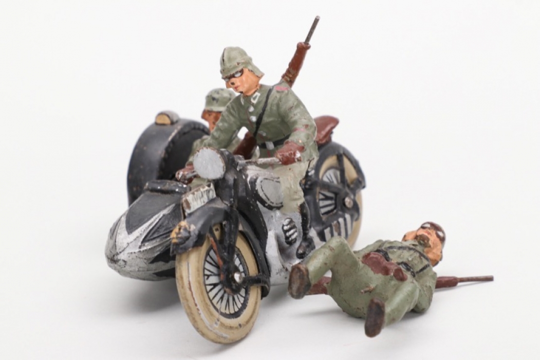 Elastolin - Motorrad mit Beiwagen Wehrmacht