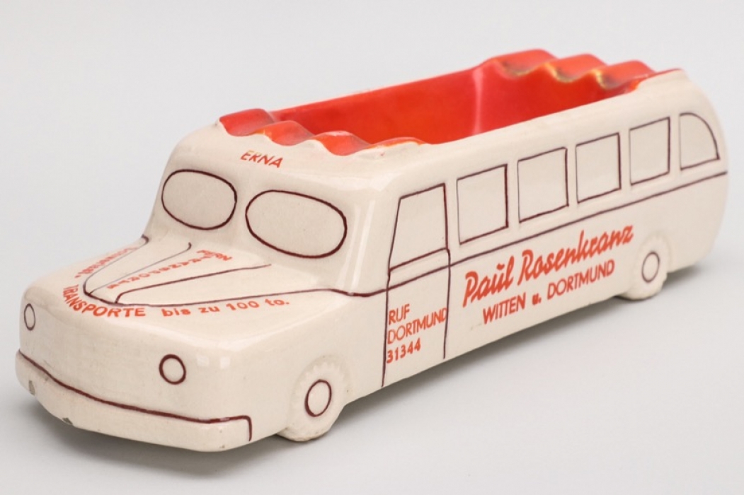 Keramik Aschenbecher in Busform "Paul Rosenkranz"