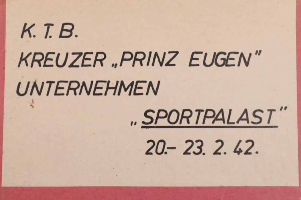 Kriegsmarine " Prinz Eugen" war diary  - Unternehmen "Sportpalast"