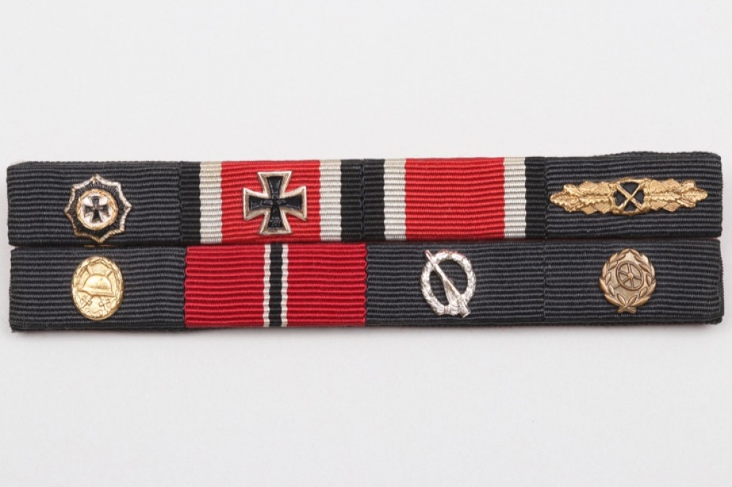 SS Hschf. Paar - Close Combat Clasp in gold 8-place ribbon bar