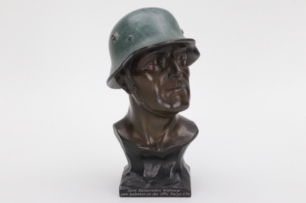 Wehrmacht soldier's table bust - engraved