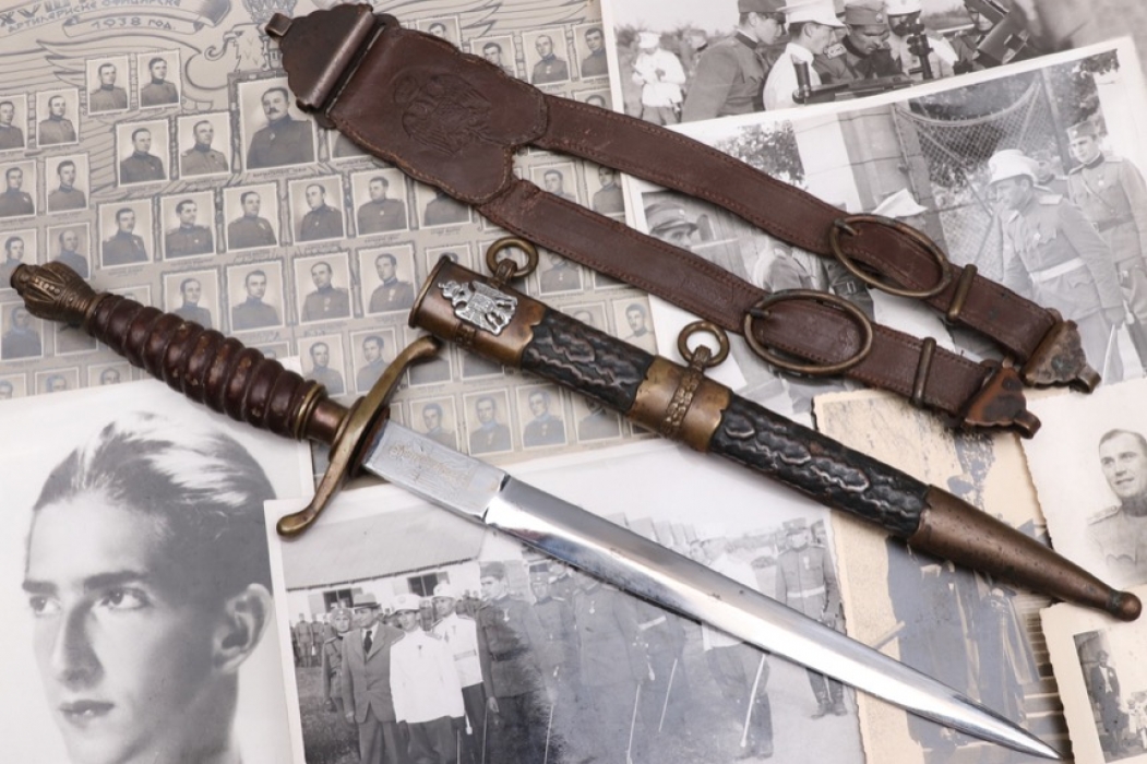 Yugoslavia - army officer's dagger M39 with hangers & photos