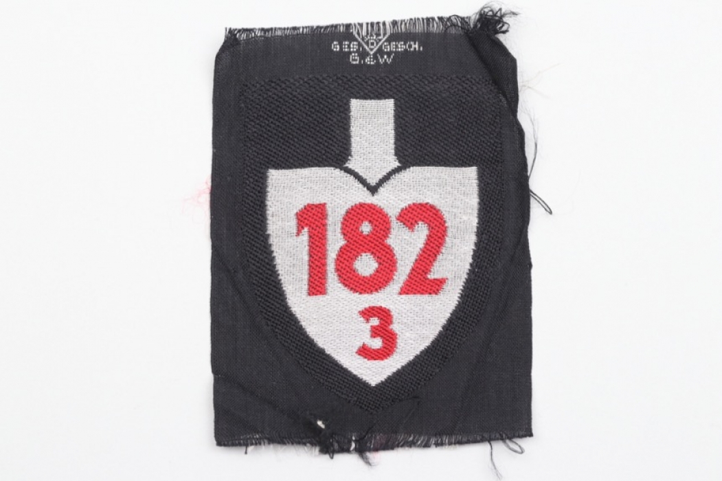 Third Reich RAD "182 3" leader's sleeve badge