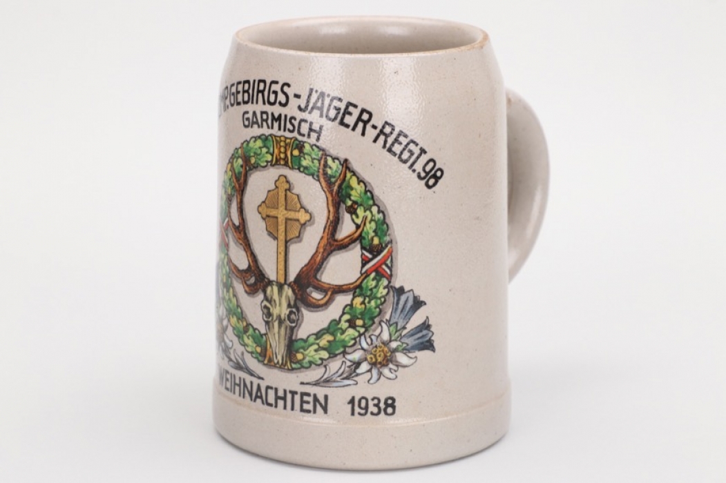 1938 Gebirgsjäger-Rgt. 98 Garmisch beer mug