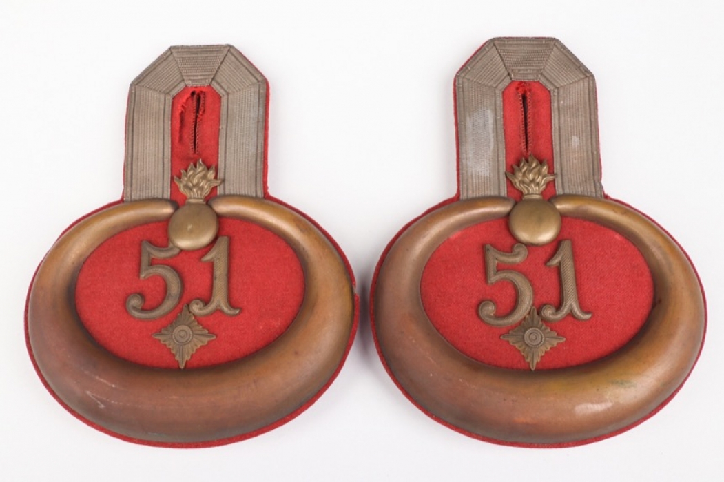 Preußen - Feldartillerie-Regiment Nr. 51 epaulettes - Oberleutnant
