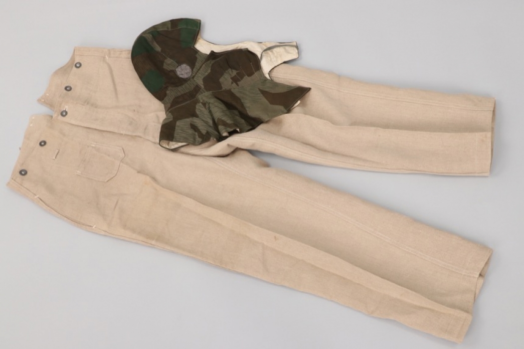 Heer drill trousers & camo winter hat