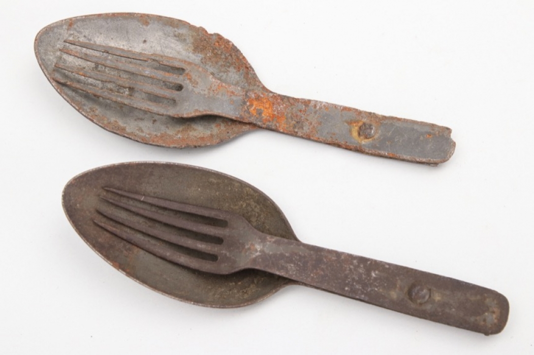 Imperial Germany - two "Göffel" forks & spoons
