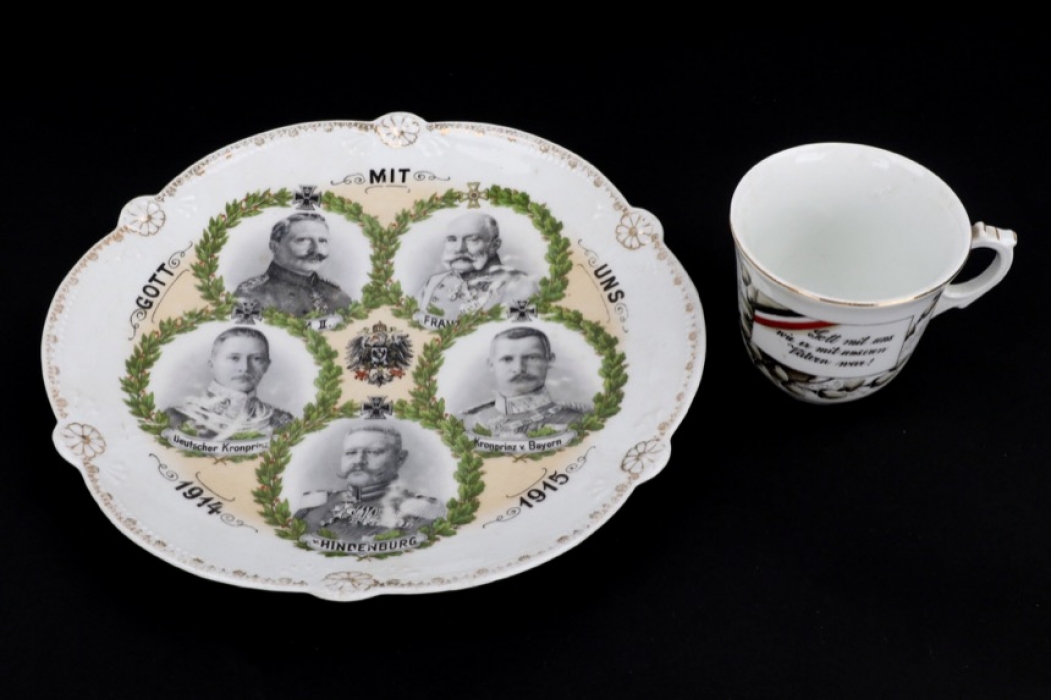 Imperial Germany - Patriotic cup and plate