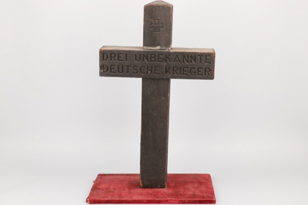 Grave cross of three unknown German soldiers