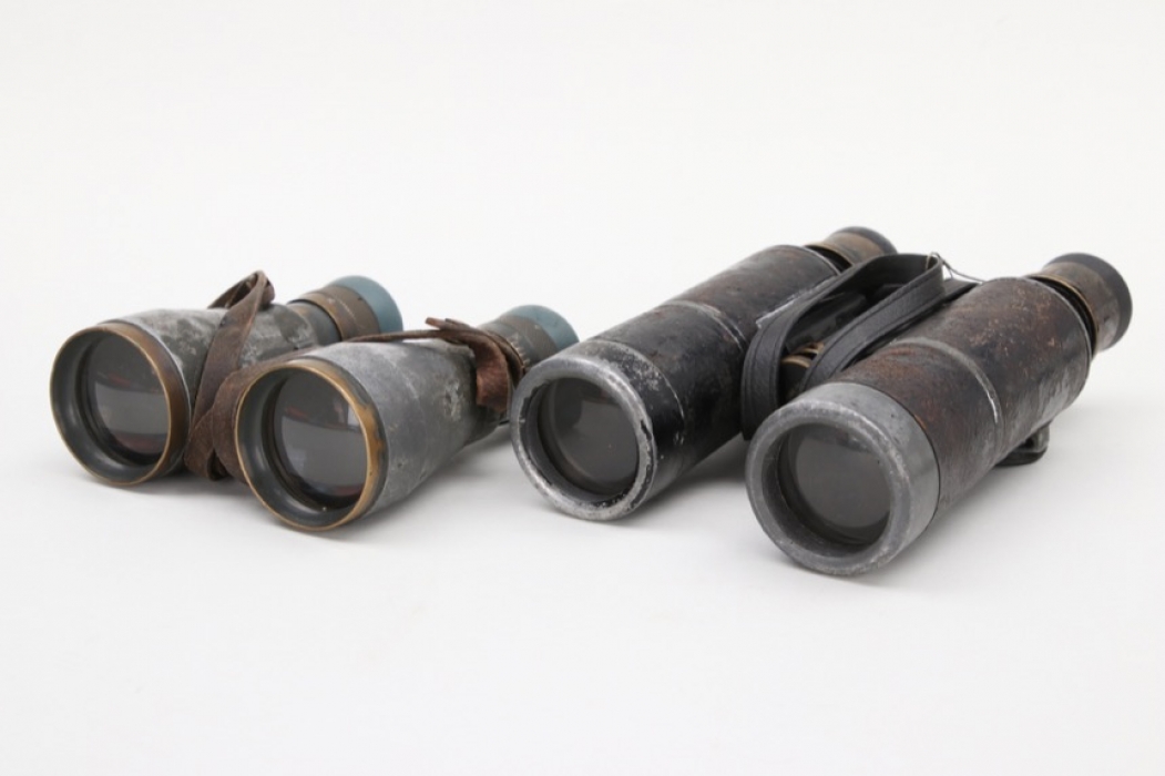 2x WWI "Fernglas 08" binoculars