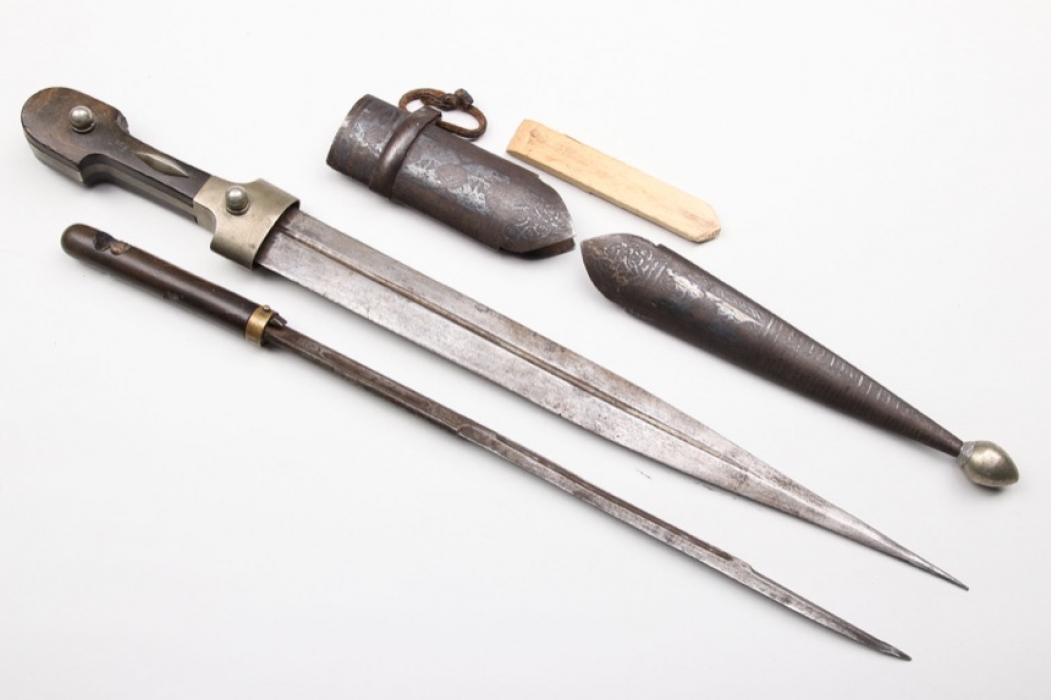 Caucasus - 1900 Kinzal with trench knife