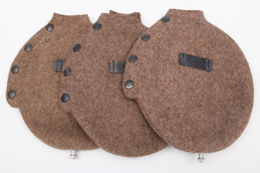3x Wehrmacht canteen felt cover - unissued