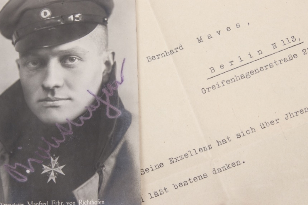von Richthofen, Manfred - signed postcard