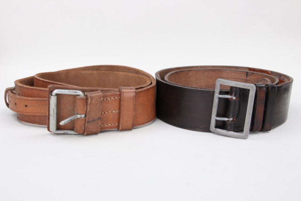 2x Third Reich leather belt