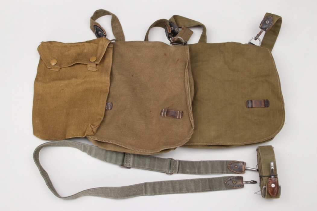 Wehrmacht lot of bread bags & shoulder straps