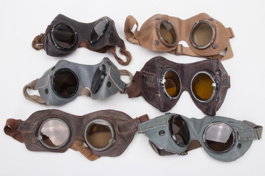 6 x Wehrmacht general purpose goggles