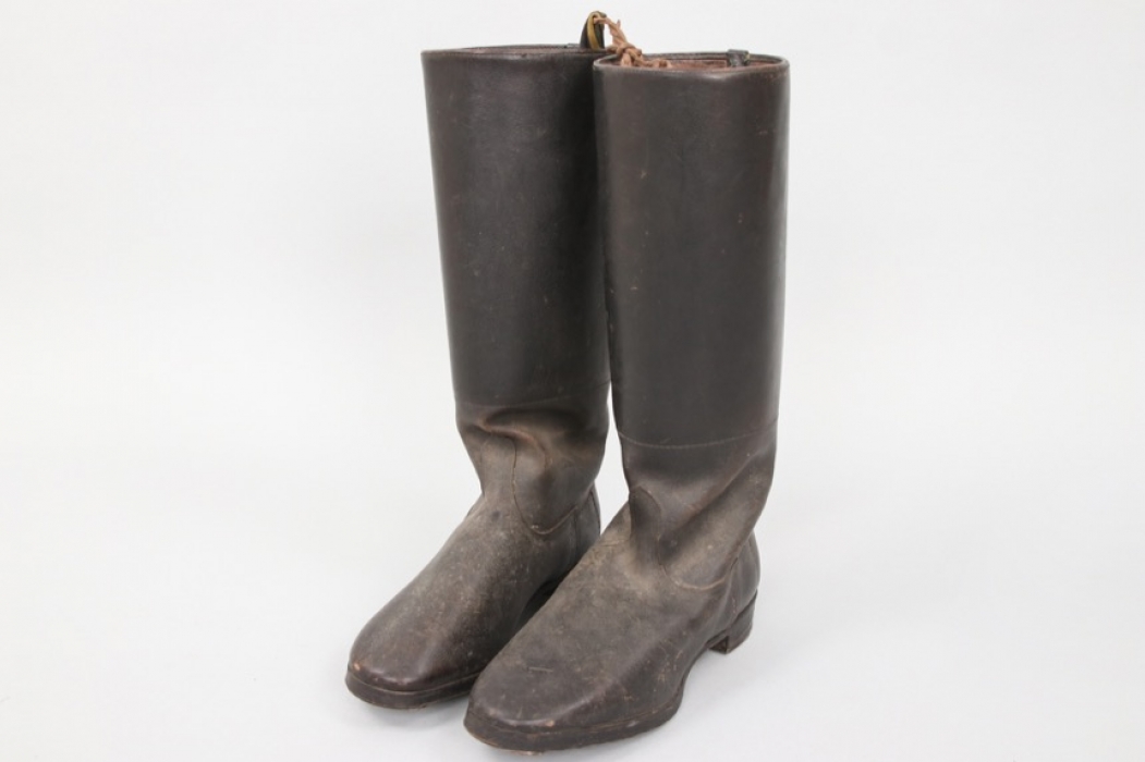 Wehrmacht officer's leather boots - large-size