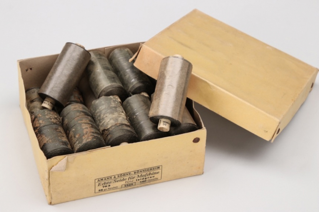 Wehrmacht 20 original thread rolls in box - 1942