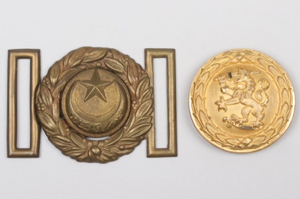 Turkey officer's buckle + unknown officer's buckle