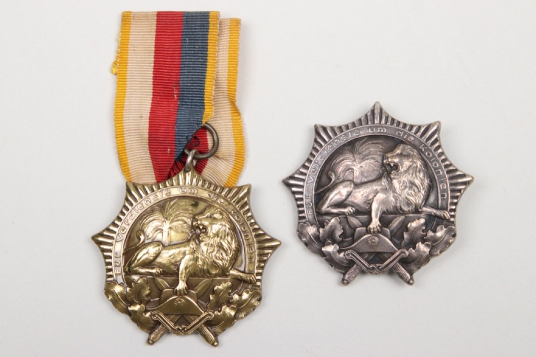 Imperial Germany - two Colonial Badges "Lion Order"