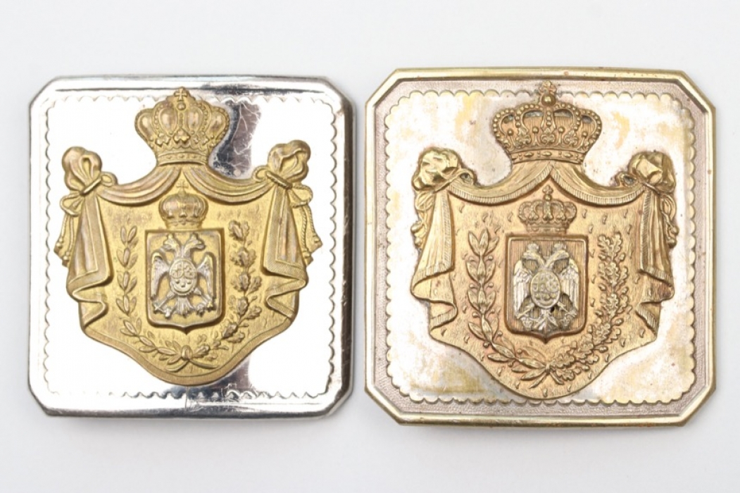 Kingdom of Yugoslavia/Serbia - officers' belt buckles - BSW