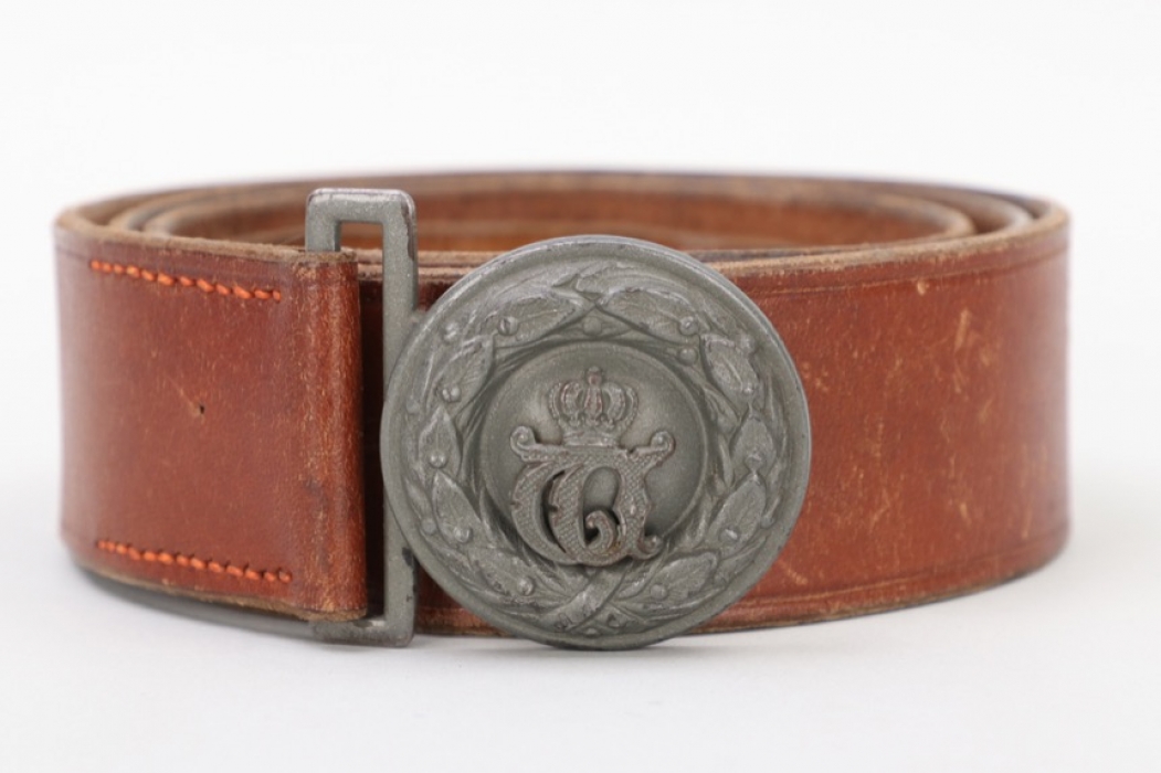 Württemberg - WWI field grey officer's belt and buckle