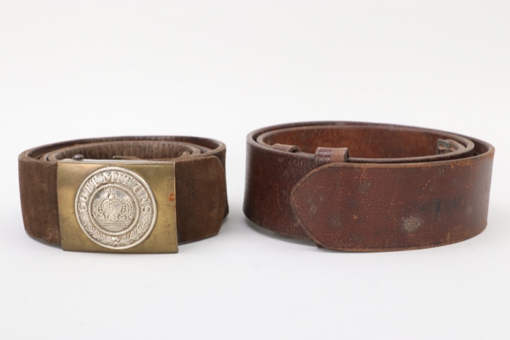 Prussia - EM/NCO buckle & belt + WWI belt