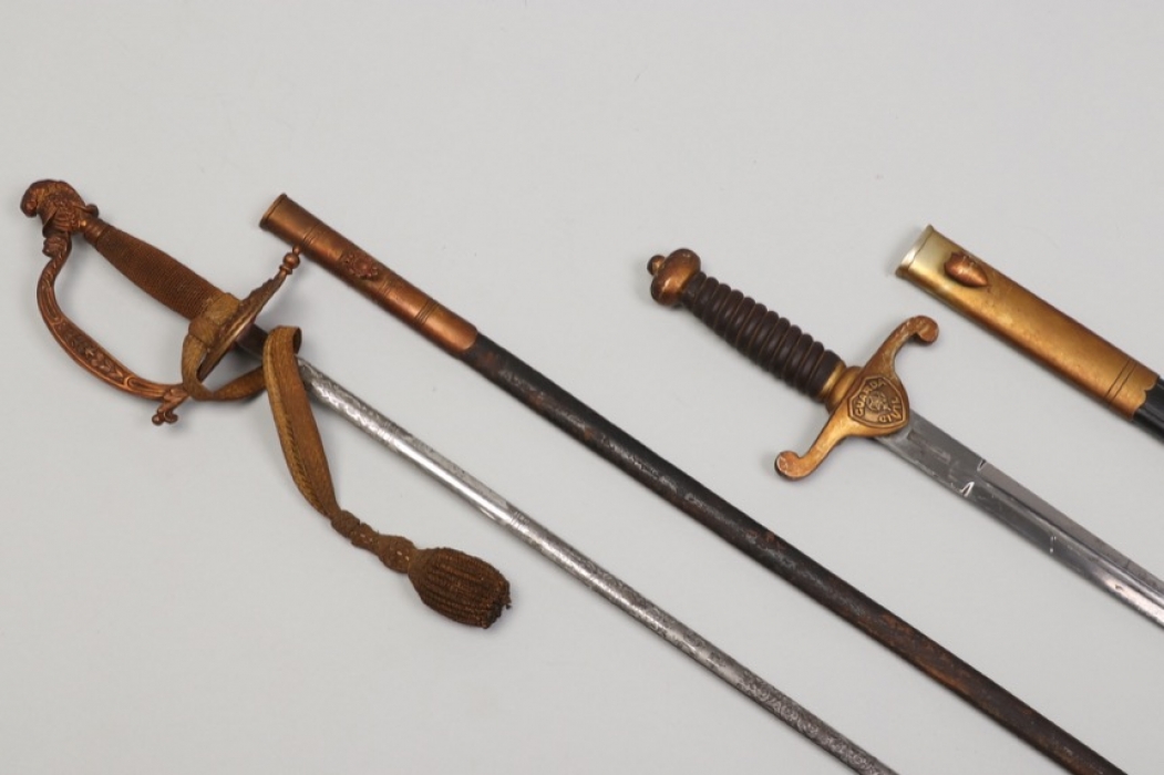 France & South America - officer's sword & GUARDA CIVIL bayonet - unknown