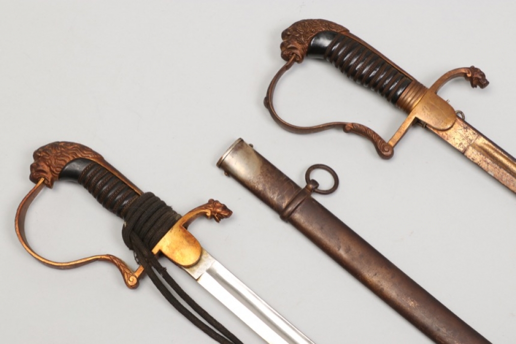 Netherlands - two officers' lion head sabres M1912 - Yzerhouwe