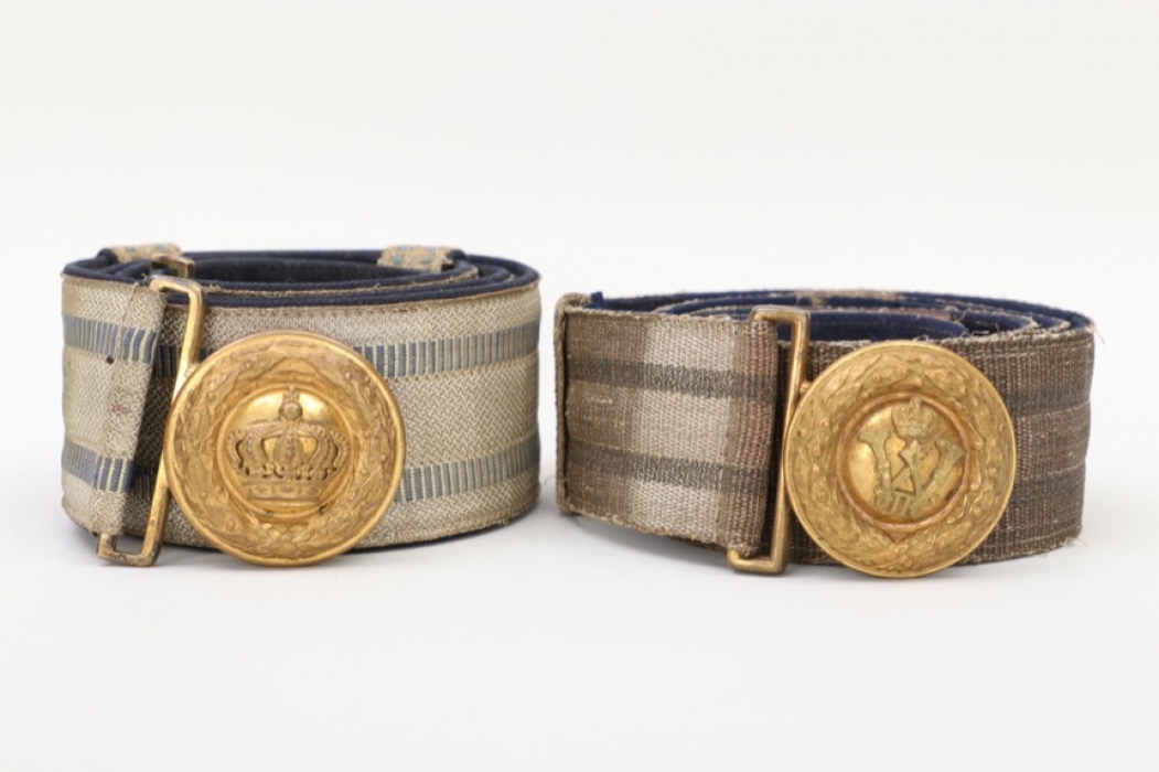 Prussia & Bavaria - officer's dress belt and buckle