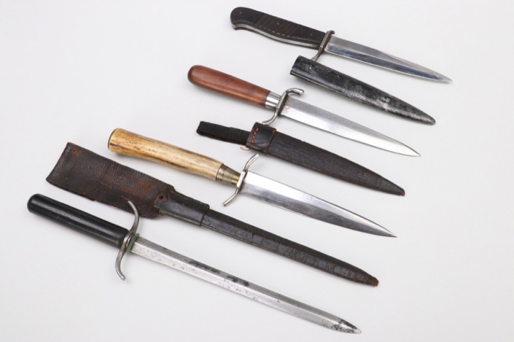 WWI four trench knives