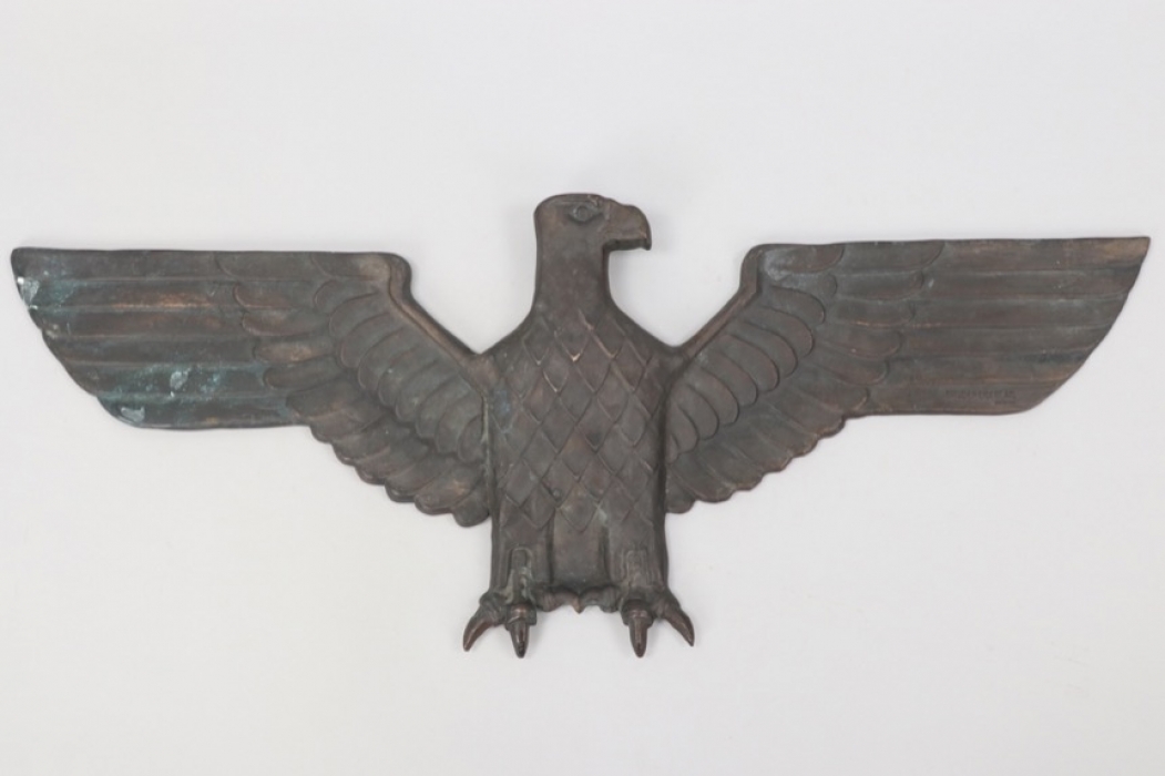 Third Reich important bronze wall eagle - 96.5x38