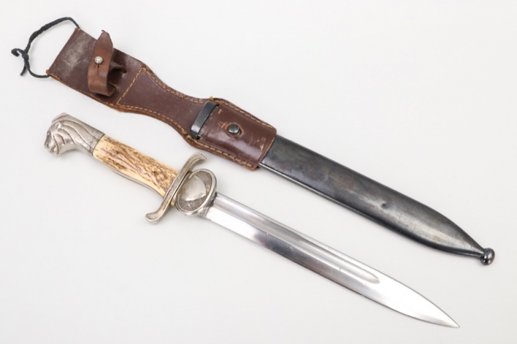 Sweden - lion's head bayonet with leather frog - Mattsson