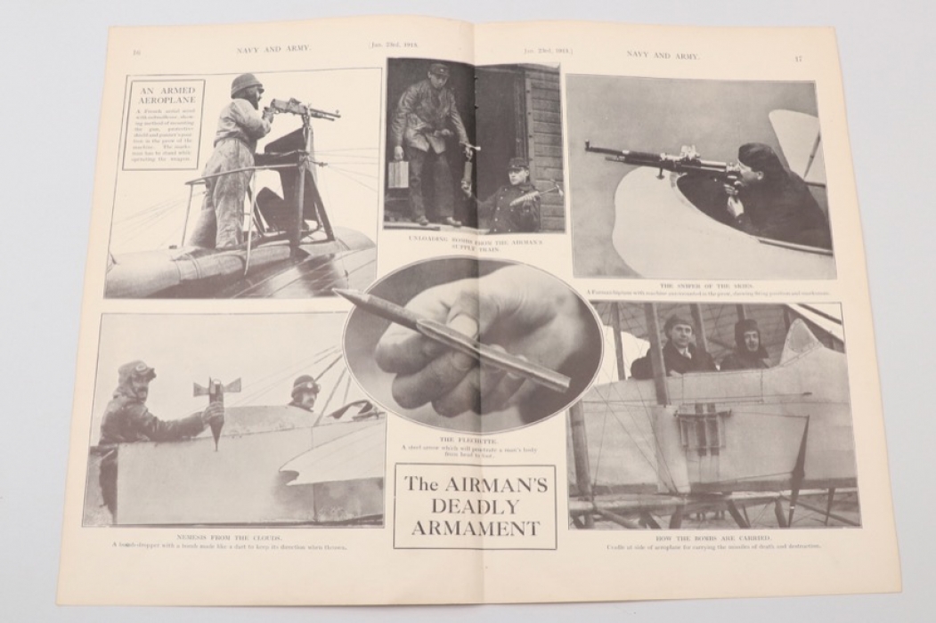 1915 "The AIRMAN'S DEADLY ARMAMENT" newspaper article - Flechette