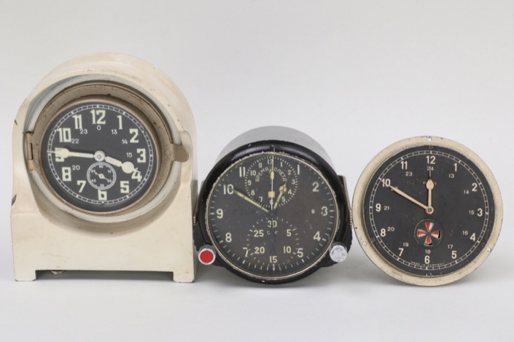 Germany & Soviet Union - "Funkraumuhr", aircraft gauge & truck tachograph